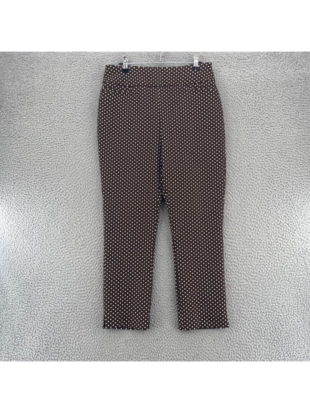Chicos Pants Womens 0 US 4 Brown Polka Dot Fabulously Slimming Perfect Stretch
